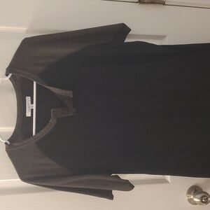 *2/$10* Men's XL Black And Gray Henley Short Sleeve With Buttons